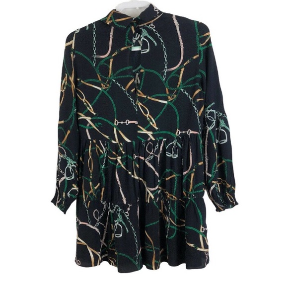 Zara Chain Printed Mini Dress - Picture 3 of 8